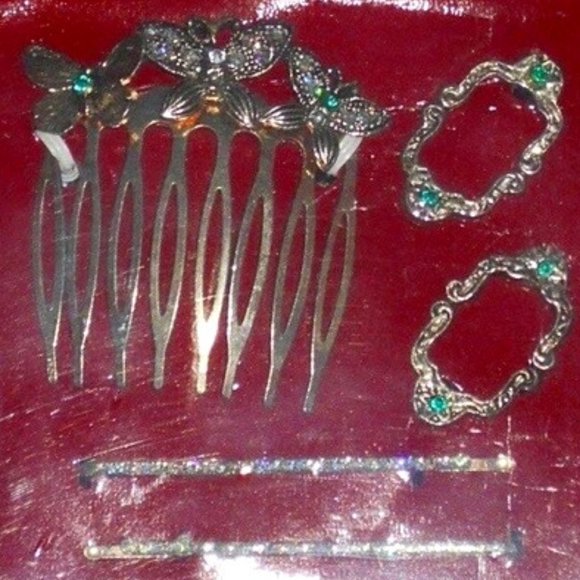 Vintage Rare Antique Style Unique Elegant 5 Pc Hair Set